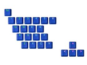 Conjunto de Keycaps HK Gaming emborrachadas Doubleshot OEM 23 Teclas