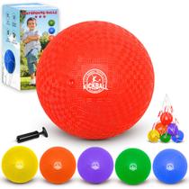 Conjunto de Kickball COAMZPARTY de 8,5 polegadas com pacote de 6 Dodgeballs e bomba