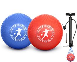 Conjunto de kickball FATEUAER de 10 polegadas com bomba, bola de playground com bolsa