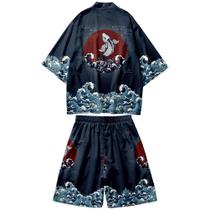 Conjunto de Kimonos Masculinos DOSLAVIDA - Estilo Japonês Leve