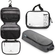 Conjunto de kit de bolsas de higiene pessoal TRIPPED Travel Gear Hanging +311 TSA