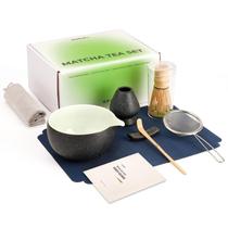 Conjunto de kits Matcha Joiish, 7 peças de batedor Matcha e tigela de carvão vegetal