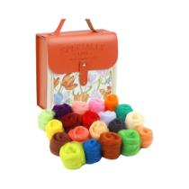 Conjunto De Lã Colorida Para Feltragem Com Agulha, Kit Com Ferramentas E Tapete Para Decoração De