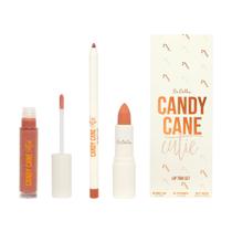 Conjunto de lábios BeBella Cosmetics Candy Cane Cutie com batom, linha