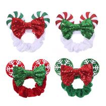 Conjunto de laço de veludo Hair Tie JIAHANG Christmas Mouse Ear