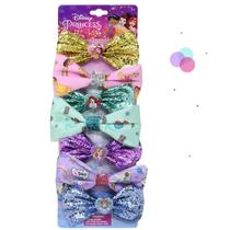 Conjunto de laços de cabelo Disney Princess com Moana, Rapunzel, Bela e Cinderela Conjunto de laços de cabelo Disney Princess com Moana, Rapunzel, Bela e Cinderela