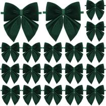 Conjunto de laços de Natal de veludo Connvoice 48 unidades para embrulho de presente Conjunto de laços de Natal de veludo Connvoice 48 unidades para embrulho de presente