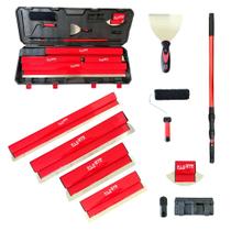 Conjunto de lâminas de desnatação para drywall PLONIC com estojo 10-40 lâminas e poste Conjunto de lâminas de desnatação para drywall PLONIC com estojo 10-40 lâminas e poste
