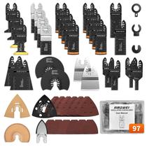 Conjunto de lâminas de ferramentas oscilantes AMZWEI 97 unidades com estojo para Dewalt Ryobi