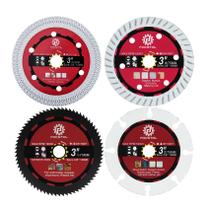 Conjunto de lâminas de serra de diamante FOCSTOL 4 unidades de 75 mm para rebarbadora
