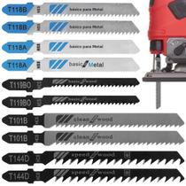 Conjunto De Lâminas De Serra T-shank De Aço Carbono Variadas, 10 a 50 Peças, Ferramentas De Corte