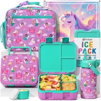 Conjunto de Lancheira Bento Fimibuke Infantil com Garrafa e Bolsa