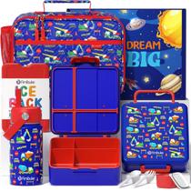 Conjunto de lancheira Fimibuke Kids com bolsa, garrafa de água e utensílios Conjunto de lancheira Fimibuke Kids com bolsa, garrafa de água e utensílios