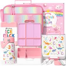 Conjunto de lancheira Fimibuke Kids com bolsa, garrafa de água e utensílios