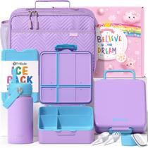 Conjunto de lancheira Fimibuke Kids com bolsa, garrafa de água e utensílios Conjunto de lancheira Fimibuke Kids com bolsa, garrafa de água e utensílios
