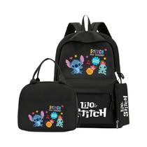 Conjunto De Lancheira Mochila Disney Lilo Stitch Para Adolescentes E Crianças, 3 Peças, Bolsa De