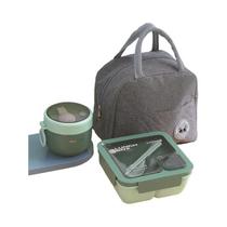 Conjunto De Lancheiras Grandes À Prova De Vazamentos Com Bolsa Térmica 3 Peças, Armazenamento