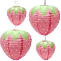 Conjunto de Lanternas de Papel Windspeed Morango Rosa 20 cm e 30 cm Conjunto de Lanternas de Papel Windspeed Morango Rosa 20 cm e 30 cm