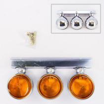 Conjunto de lanternas traseira Universal cromado - Pradolux