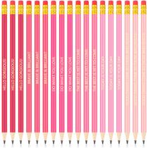 Conjunto de lápis Chivao Motivational 30 peças de madeira rosa com eras