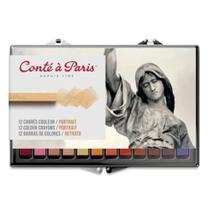 Conjunto de lápis coloridos Conté à Paris com 12 cores de retrato