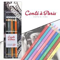 Conjunto de Lápis Conté à Paris Crayon 6 Cores Ref.50105 Conjunto de Lápis Conté à Paris Crayon 6 Cores Ref.50105