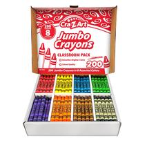 Conjunto de lápis Crayon Cra-Z-Art Jumbo 200 quilates e 8 cores variadas para crianças