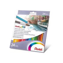 Conjunto de lápis de aquarela Pentel Arts 24 cores, pacote com 1 Conjunto de lápis de aquarela Pentel Arts 24 cores, pacote com 1