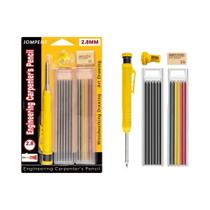 Conjunto De Lápis De Carpinteiro Para Marcação Em Furos Profundos Com Apontador Integrado E Núcleo