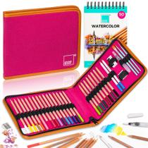 Conjunto de Lápis de Cor Aquareláveis COLOUR BLOCK 34 peças com 50 folhas Conjunto de Lápis de Cor Aquareláveis COLOUR BLOCK 34 peças com 50 folhas