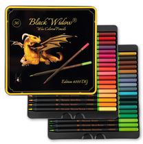 Conjunto de Lápis de Cor Black Widow Dragon com 36 Cores para Adultos