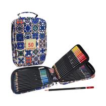 Conjunto De Lápis De Cor De Madeira Estilo Aquarela Vibrante Apagáveis Para Artistas E Iniciantes