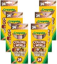 Conjunto de Lápis de Cor de Tons de Pele, 6 Embalagens, 144 Cores - Crayola