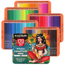 Conjunto de lápis de cor KALOUR de 120 cores Soft Core para artistas Conjunto de lápis de cor KALOUR de 120 cores Soft Core para artistas