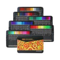 Conjunto De Lápis De Cor Luxuoso 120/180 Cores, Núcleo Macio De 3.8MM, Caixa De Ferro Profissional Conjunto De Lápis De Cor Luxuoso 120/180 Cores, Núcleo Macio De 3.8MM, Caixa De Ferro Profissional