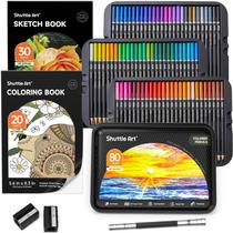 Conjunto de Lápis de Cor Shuttle Art 80 Cores com Núcleo Macio