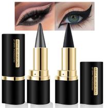 Conjunto de lápis de delineador em gel evpct preto cinza impermeável, 2 unidades