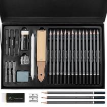 Conjunto de lápis de desenho Mr. Pen, 25 peças com estojo, arte em grafite