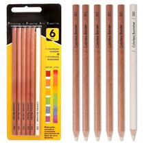 Conjunto De Lápis Incolor Para Esfumar E Acabamento, À Base De Cera, Não Pigmentados, Para Suavizar