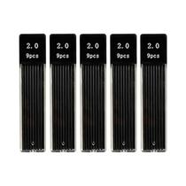 Conjunto De Lápis Mecânico De 2.0mm Com Refil De Grafite Preto E Colorido 2B Para Escrita, Esboço,