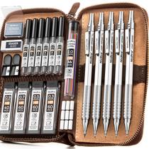 Conjunto de Lápis Mecânico Nicpro 0,3-2,0mm com Estojo de Couro Conjunto de Lápis Mecânico Nicpro 0,3-2,0mm com Estojo de Couro