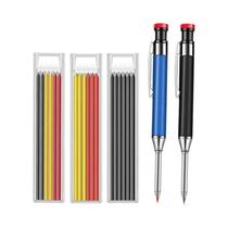 Conjunto De Lápis Mecânico Para Carpinteiro Com Apontador E Refil Para Desenho E Marcação Em Furos