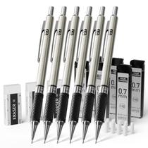 Conjunto de lápis mecânicos com quatro doces de 0,7 mm com estojo de 6 unidades Conjunto de lápis mecânicos com quatro doces de 0,7 mm com estojo de 6 unidades
