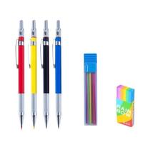 Conjunto De Lápis Mecânicos De Metal 2.0MM Para Desenho Artístico, Material Escolar E De Escritório, Conjunto De Lápis Mecânicos De Metal 2.0MM Para Desenho Artístico, Material Escolar E De Escritório,