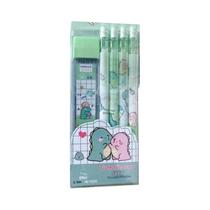 Conjunto De Lápis Mecânicos Kawaii E Fofos, 05 07mm, Refil 2B, Materiais Escolares E De Escritório,