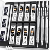 Conjunto de Lápis Mecânicos Nicpro MP1000 0,9 mm Metal Prata Conjunto de Lápis Mecânicos Nicpro MP1000 0,9 mm Metal Prata