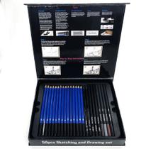 Conjunto de lápis Sketch Professional, 48 unidades com lápis de grafite Conjunto de lápis Sketch Professional, 48 unidades com lápis de grafite