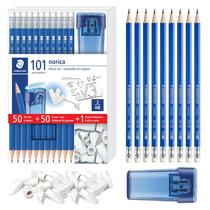 Conjunto de lápis STAEDTLER Norica 50 HB com borrachas e apontador