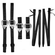 Conjunto de Látego, Contra-Látego e Loro Muares SV20002 - Preto