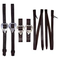 Conjunto de Látego, Contra-Látego e Loro Muares SV20003 - Marrom